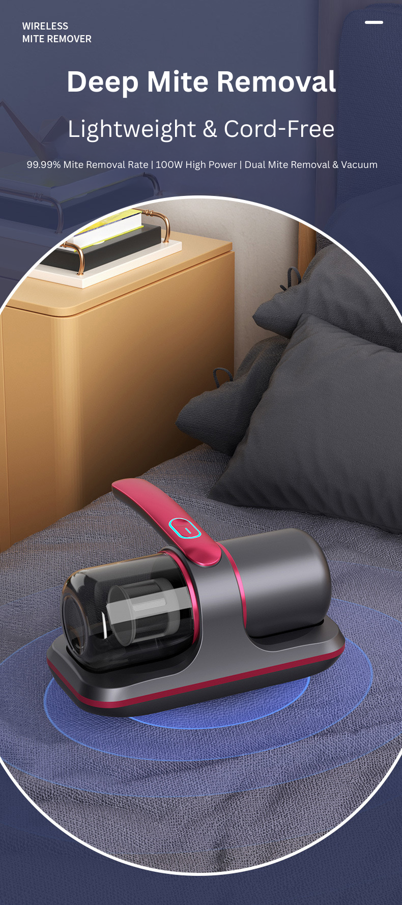 Wireless Mite Removal Vacuum Cleaner